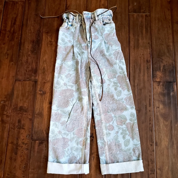 GANNI X LEVIS collab rose print baggy jeans - Picture 8 of 15